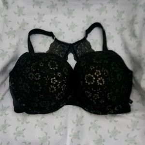 Victoria Secret 38 DD front close black and gold bra